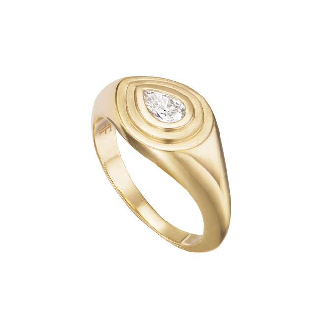 Pear Diamond Solitaire Ring