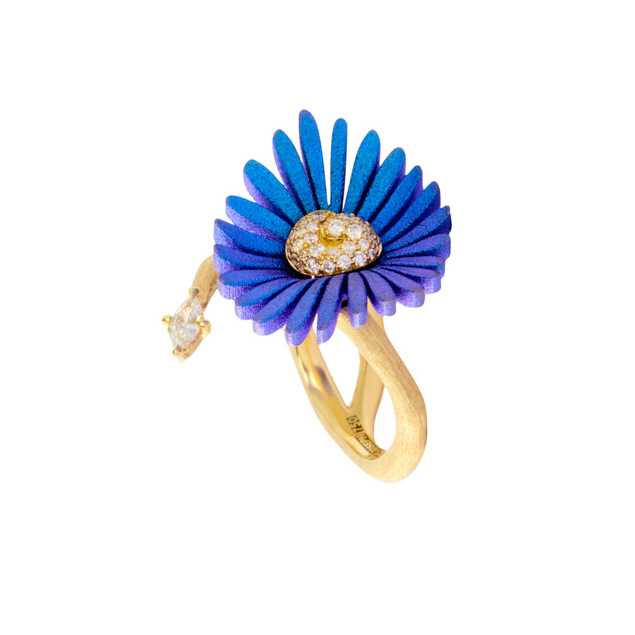 Indigo Flower Ring