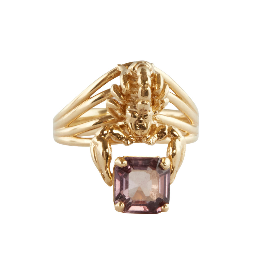 Daniela Villegas Pink Sapphire Scorpion Ring - Rings - Broken English Jewelry, front view