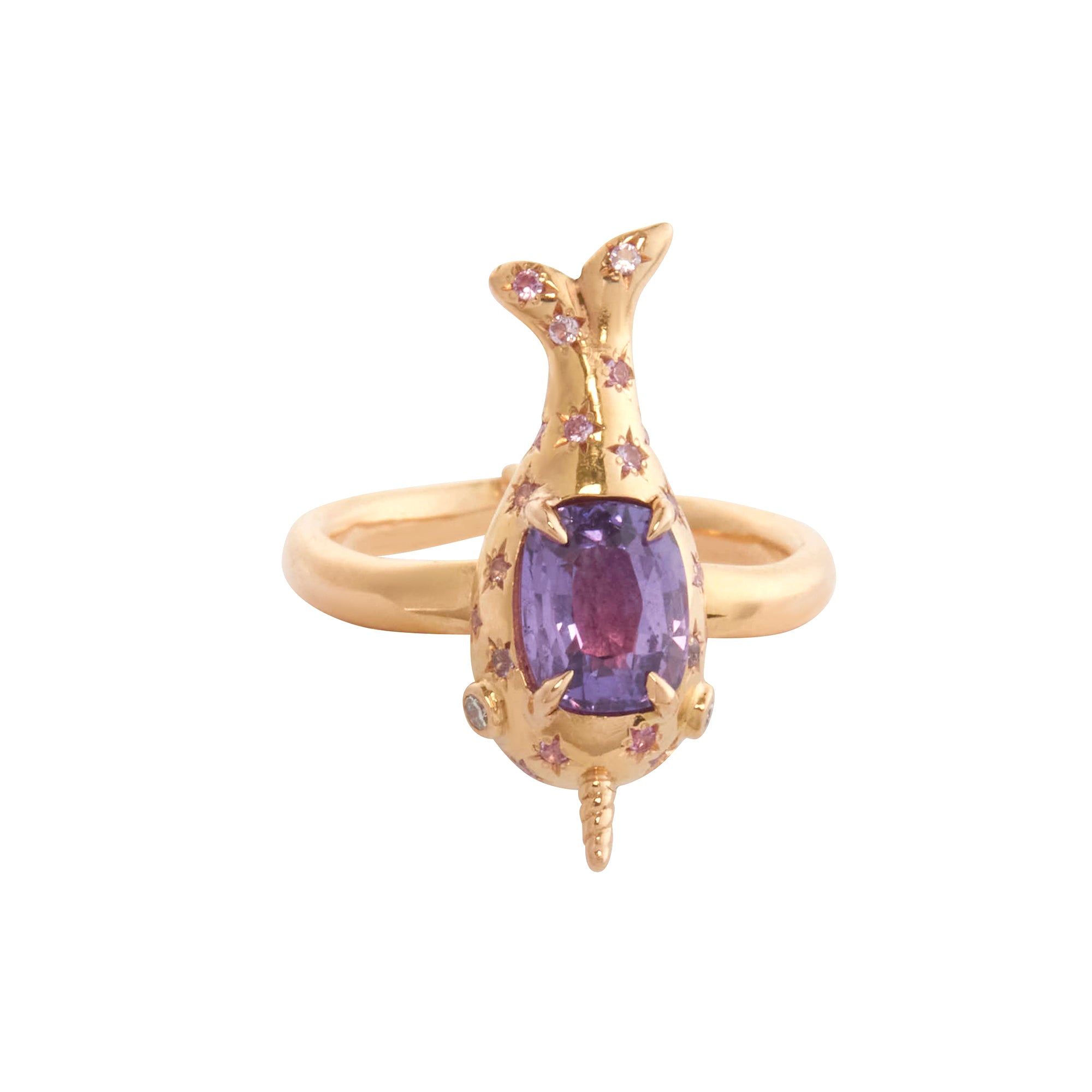 Daniela Villegas - Burgundy Sapphire and Purple Sapphire Preemie Narwhal Ring