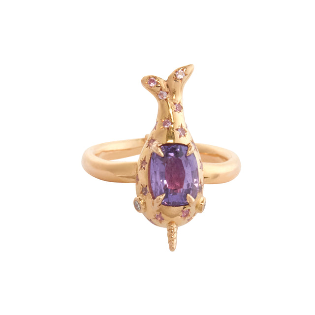 Daniela Villegas - Burgundy Sapphire and Purple Sapphire Preemie Narwhal Ring
