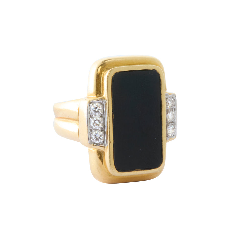 Spritzer Fuhrmann Ring - Onyx and Diamond