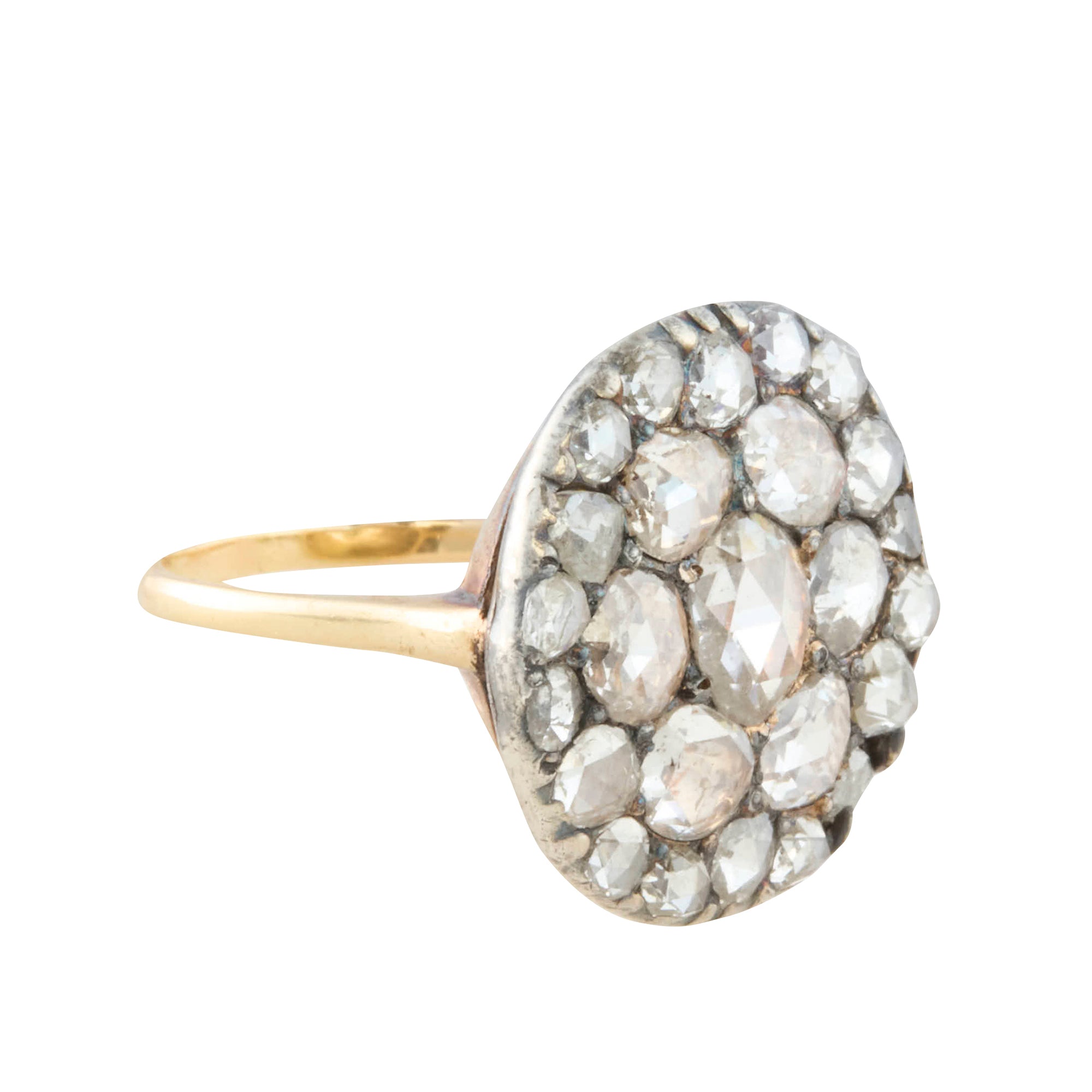 Diamond French Victorian Cluster Ring