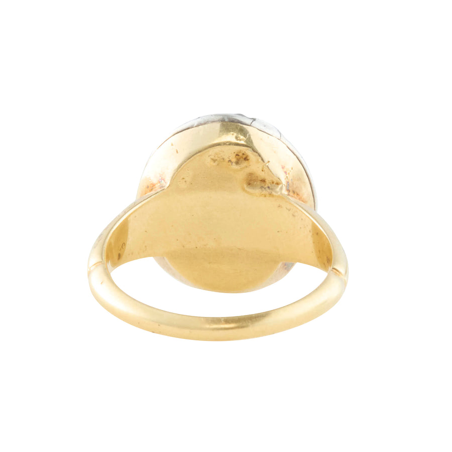 Purple Sapphire and Diamond Victorian Ring