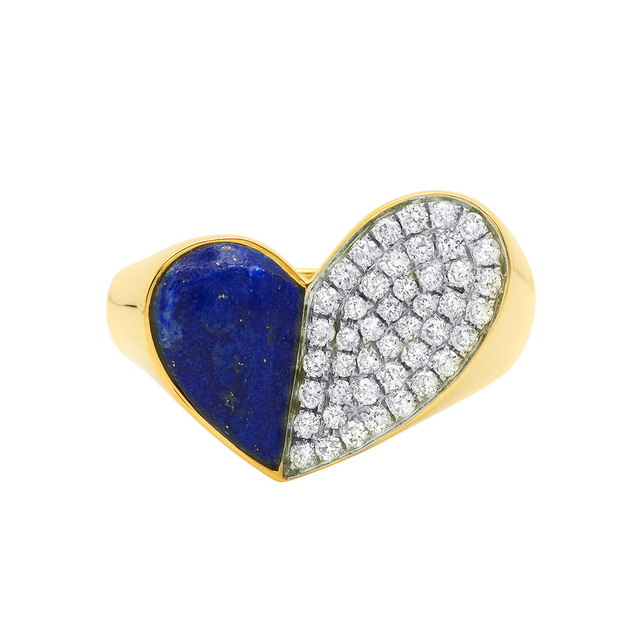 Colette Heart Penacho Ring - Lapis - Rings - Broken English Jewelry front view