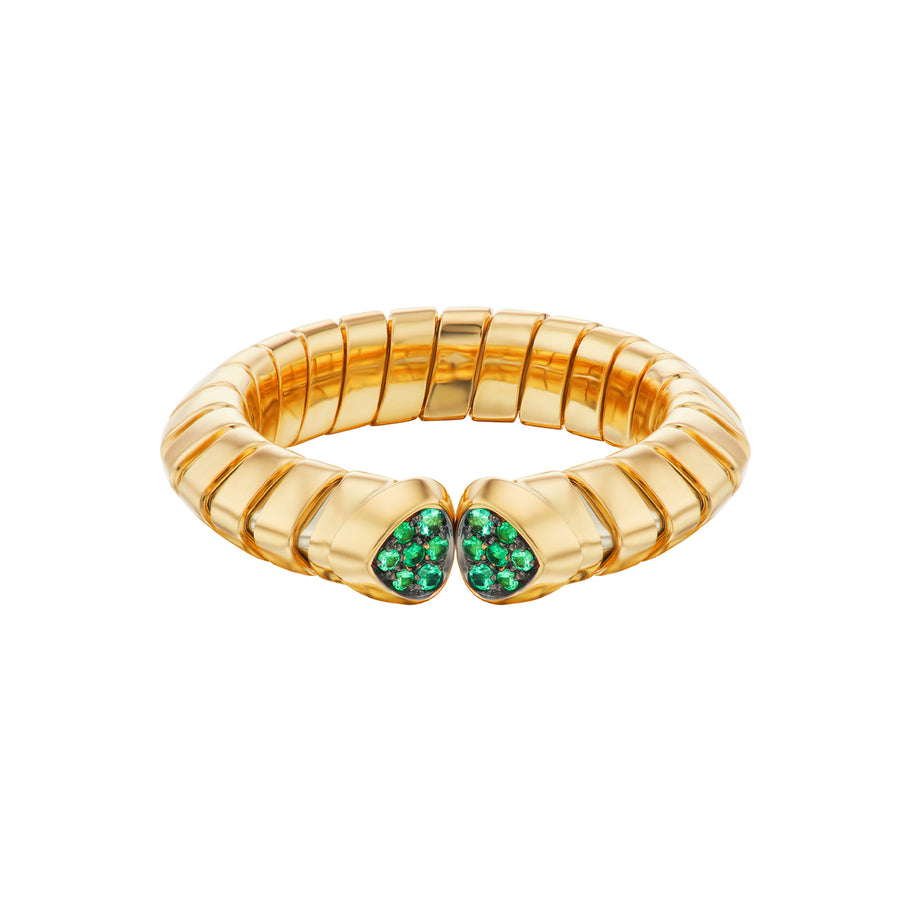 Marina B Trisolina Ring - Emerald - Bracelets - Broken English Jewelry front view