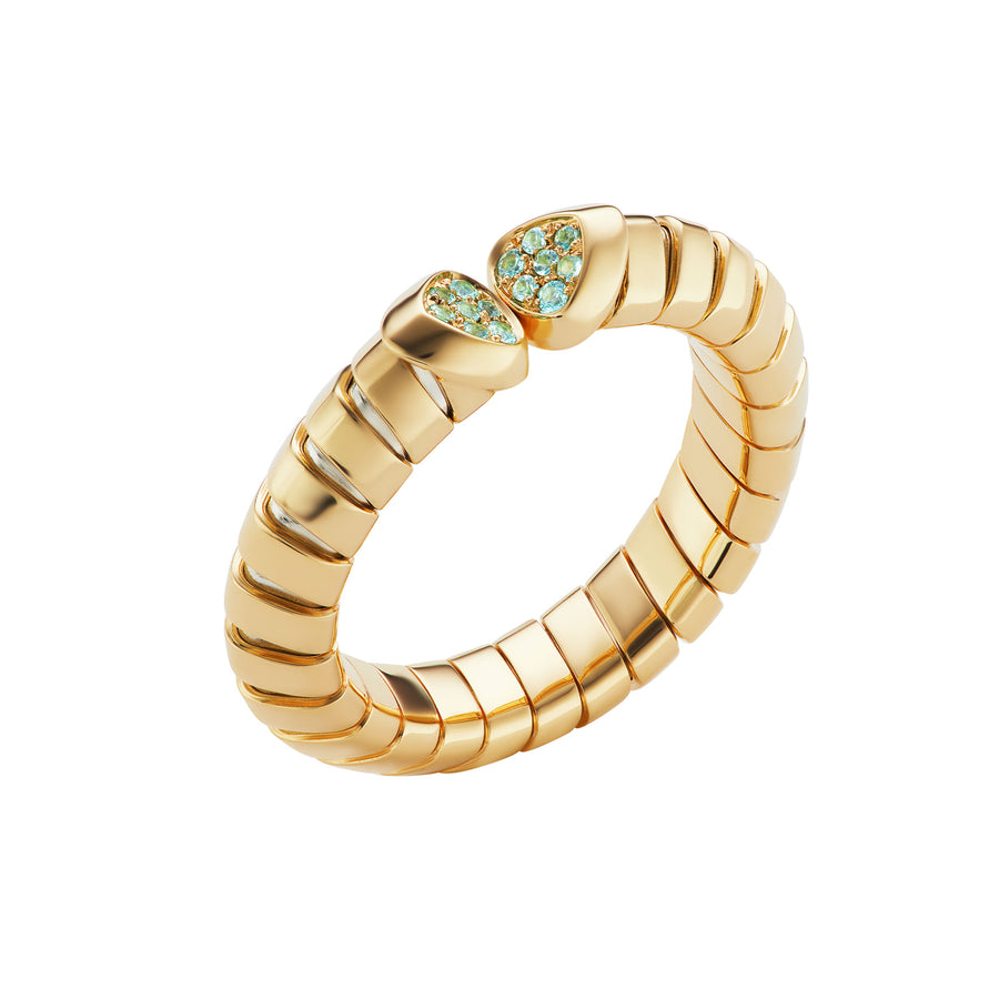 Marina B Trisolina Ring - Paraiba Tourmaline - Rings - Broken English Jewelry angled view
