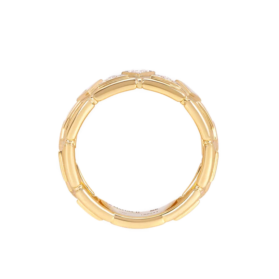 Marina B Three Pave Diamond Triangolini Ring - Rings - Broken English Jewelry, side view