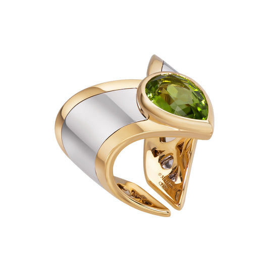 Pharaon Pear Peridot Ring