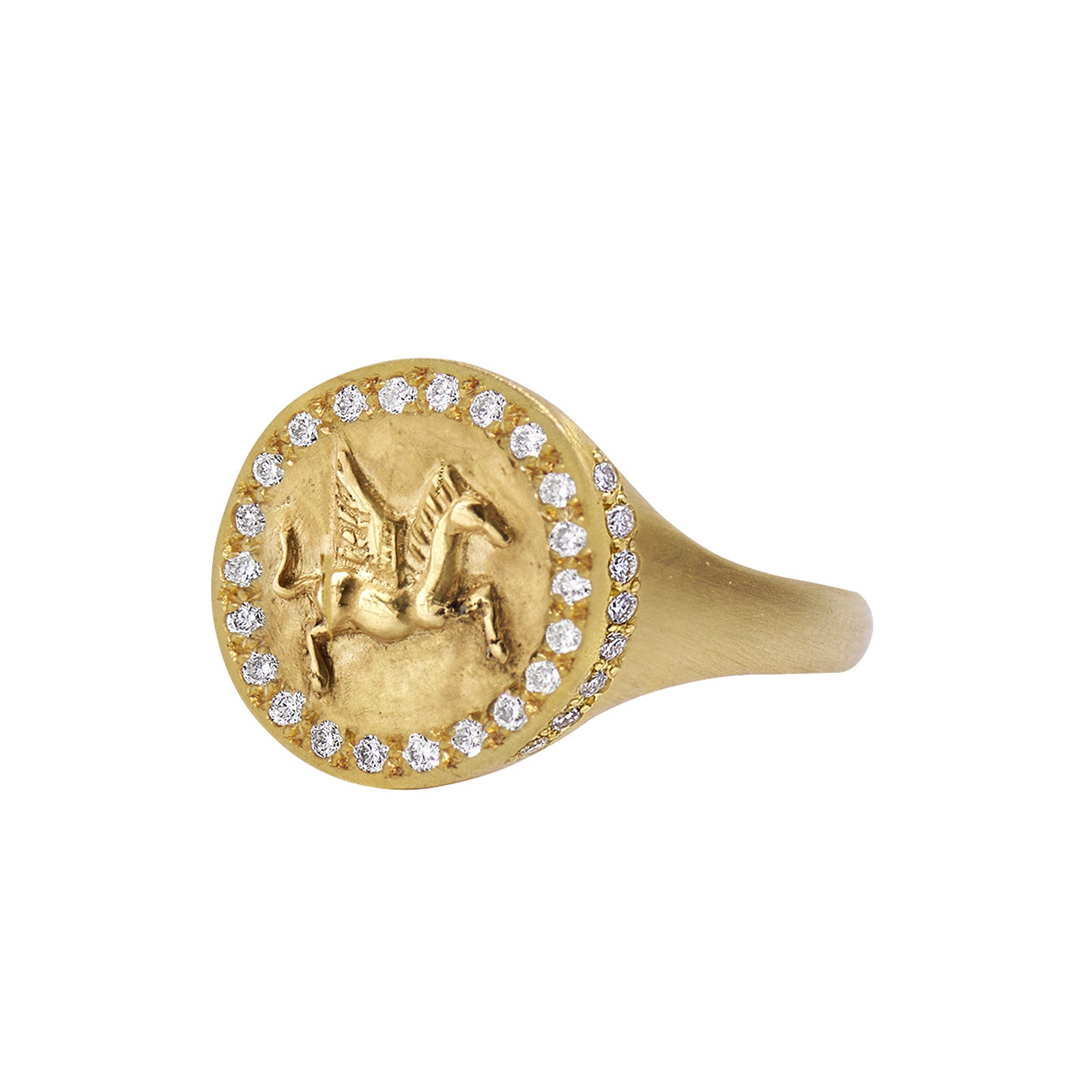 Christina Alexiou Pegasus Ring - Rings - Broken English Jewelry side view