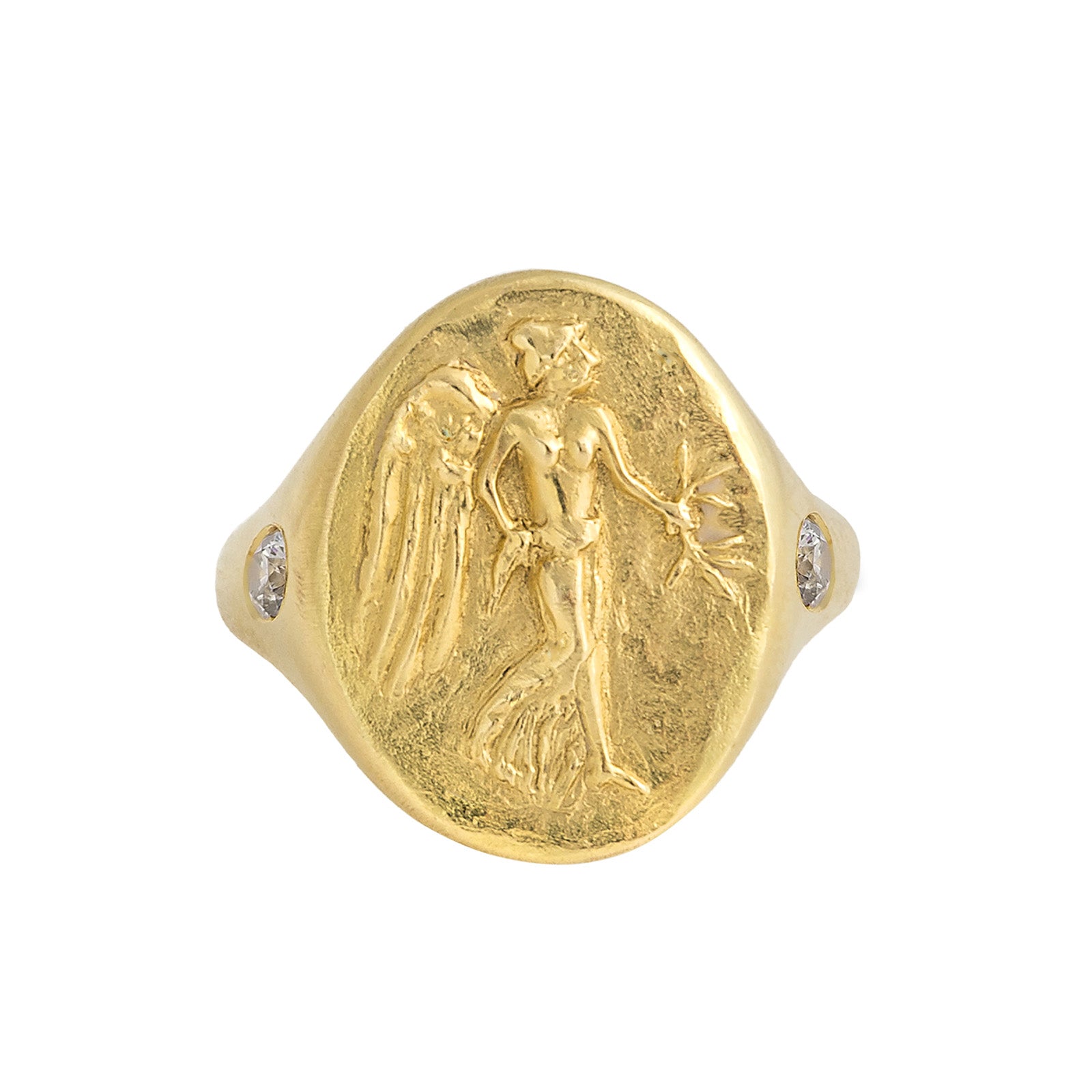 Christina Alexiou Niki Signet Ring - Rings - Broken English Jewelry front view