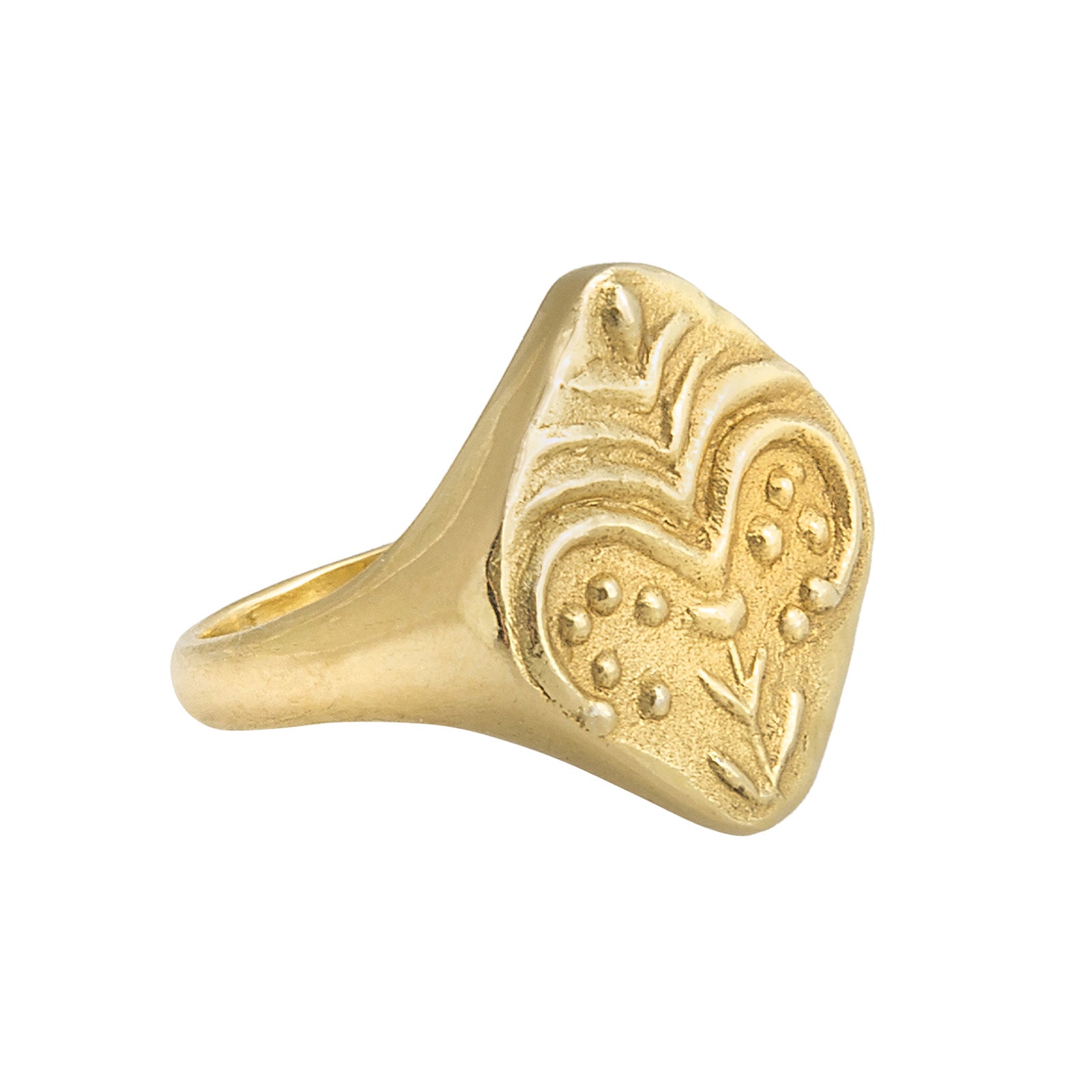 Christina Alexiou Palmyra Signet Ring - Rings - Broken English Jewelry side view
