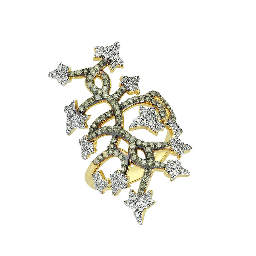 Aida Bergsen Flora Ivy Medium Ring - Rings - Broken English Jewelry front angled view