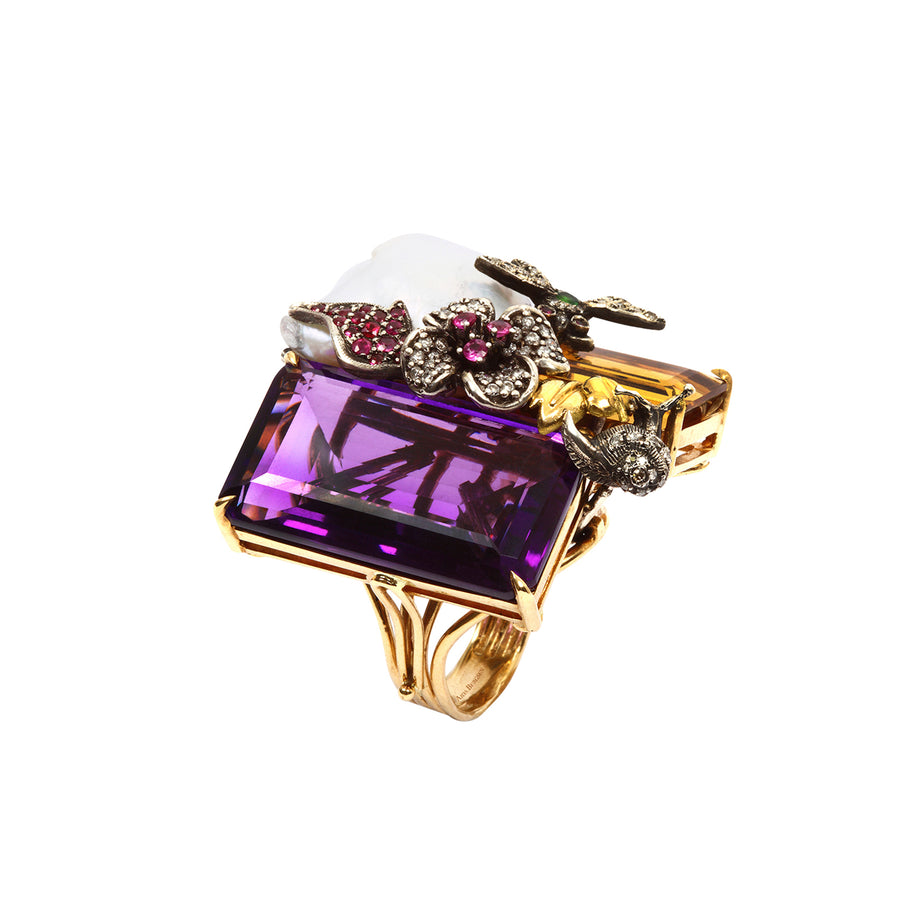 Wasp and Amethyst Ring