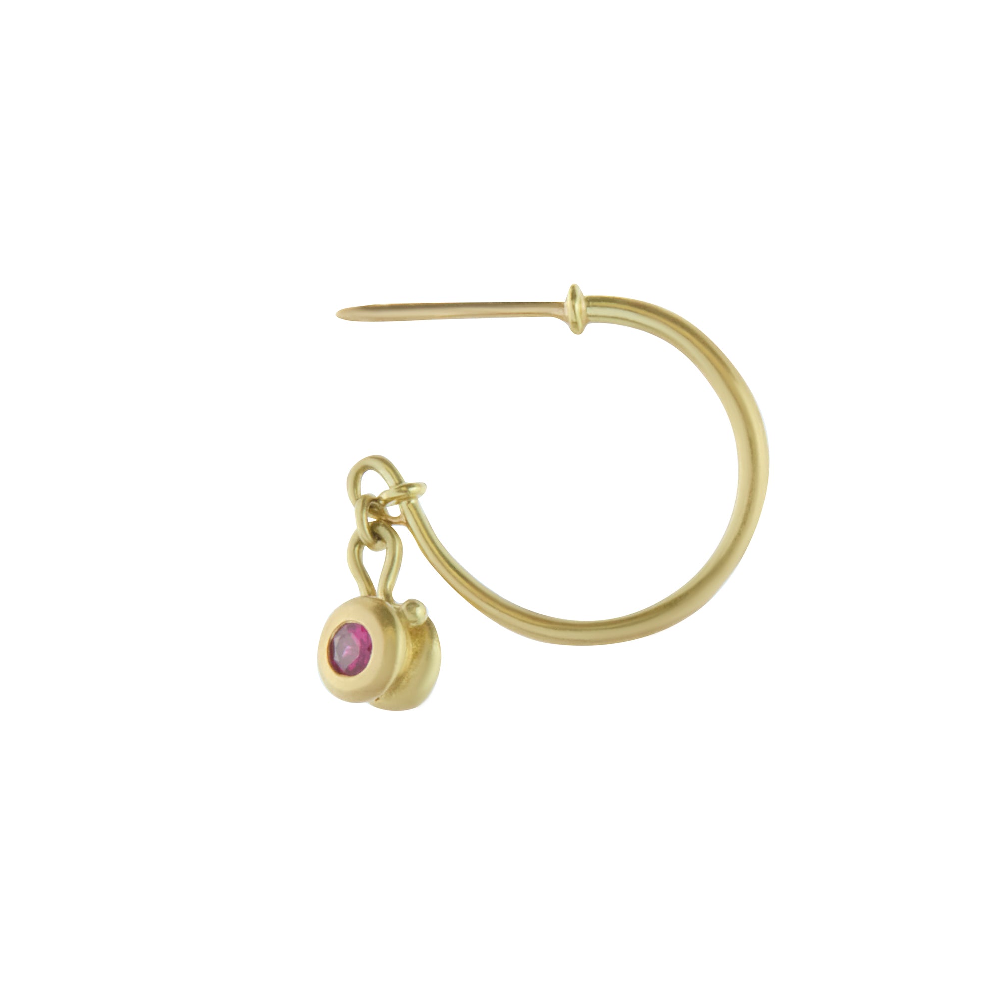 Small Diamond and Ruby Incanto Hoops