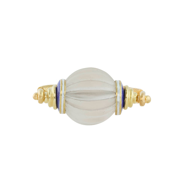 Rock Crystal Bocce Ring