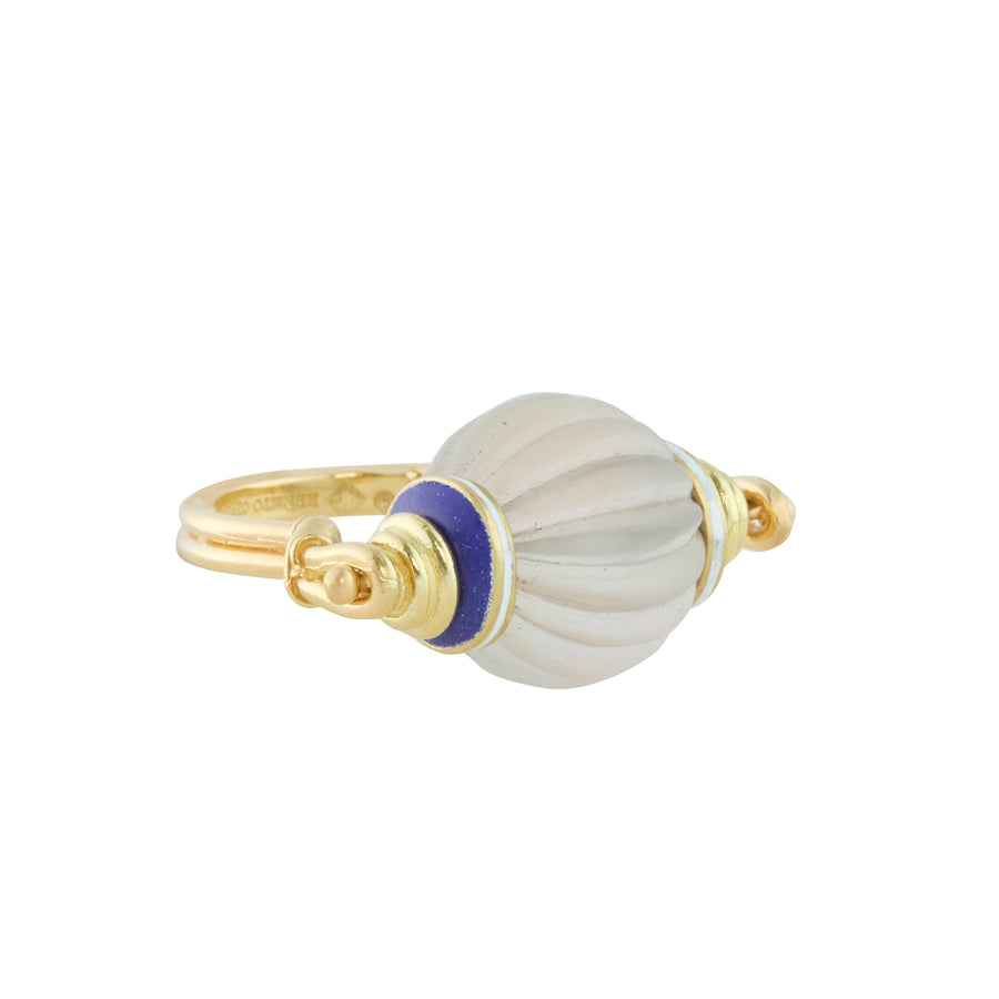 Rock Crystal Bocce Ring