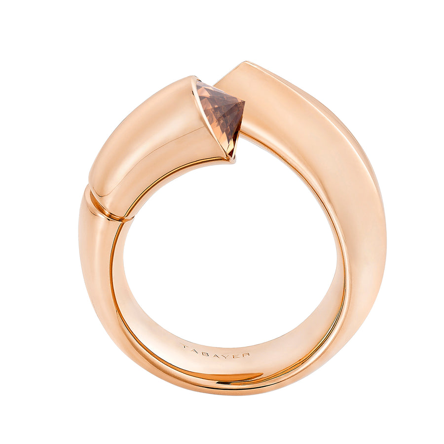 Large Diamond Oera Ring - Rose Gold