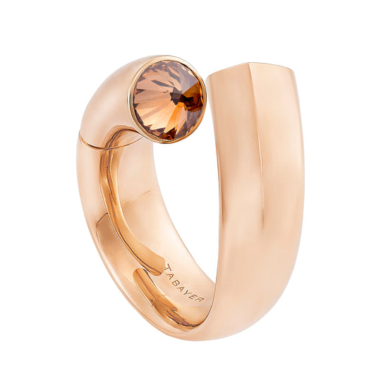 Large Diamond Oera Ring - Rose Gold
