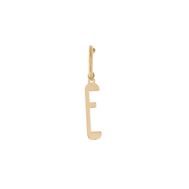Lettera E Charm Earring