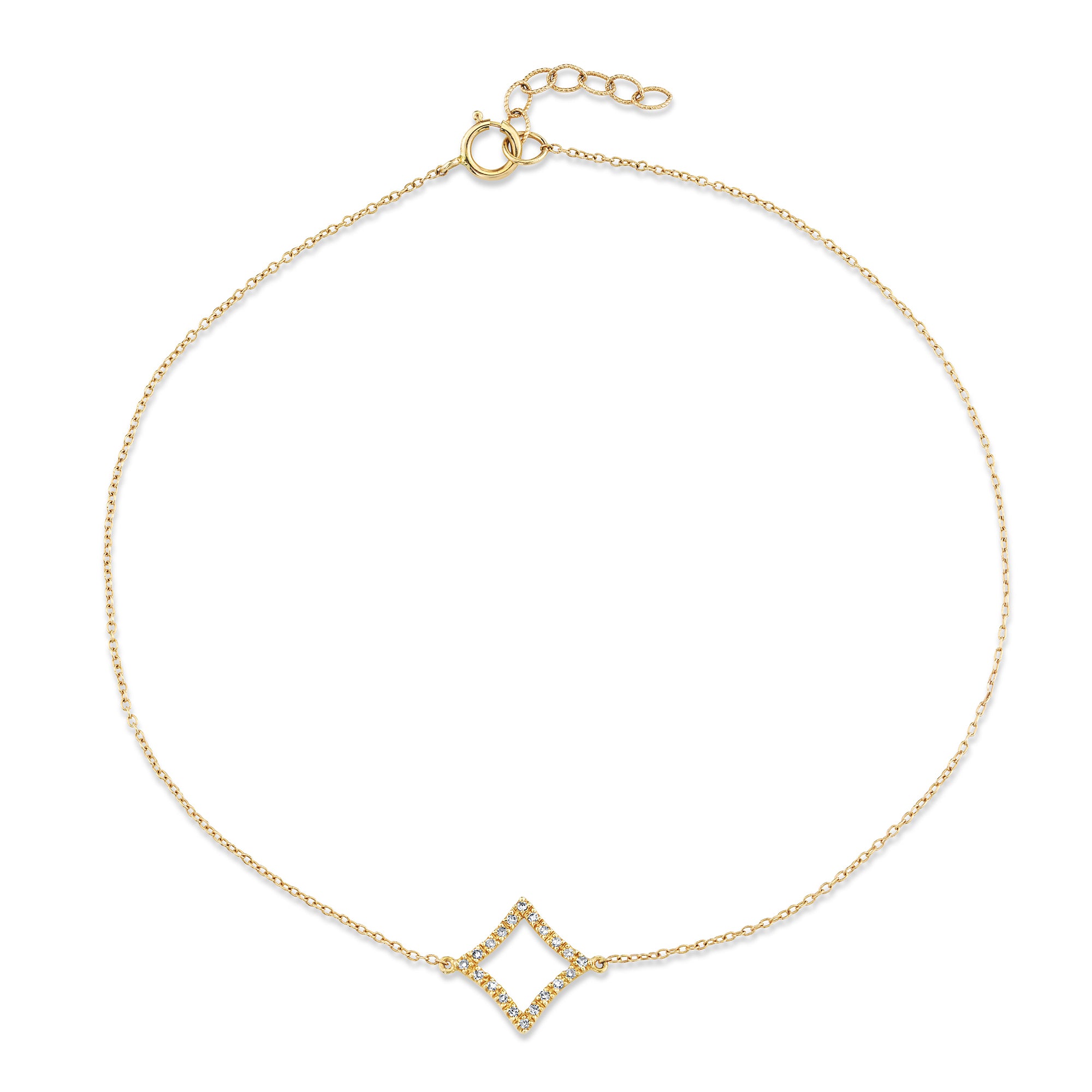 Diamond Cut Out Anklet