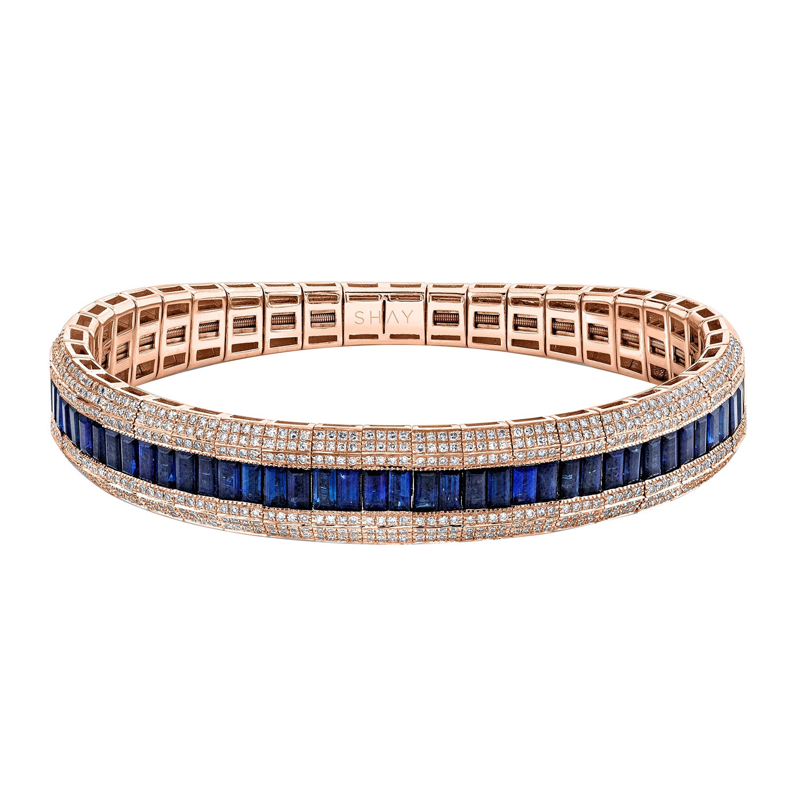 Scales Stretch Bracelet - Sapphire & Diamond