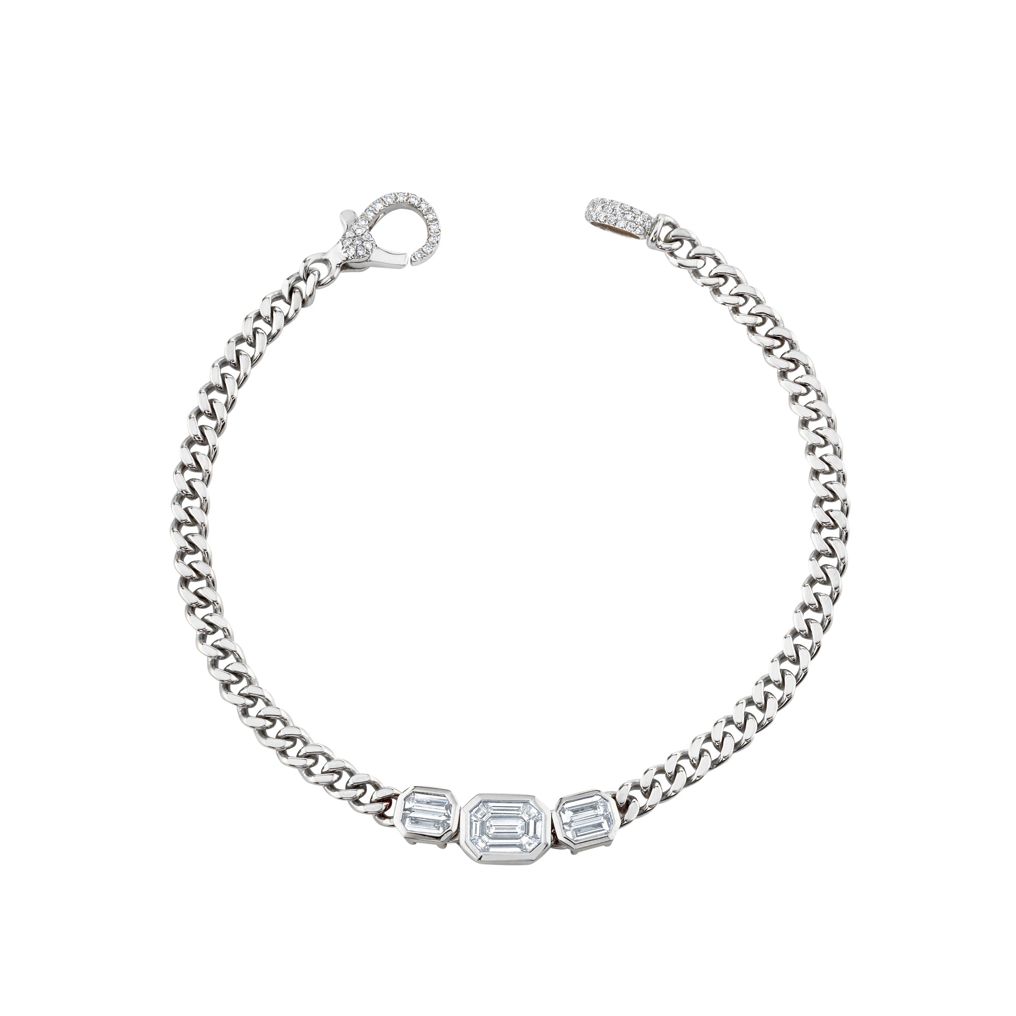 Diamond Baby Link Triple Illusion Bracelet