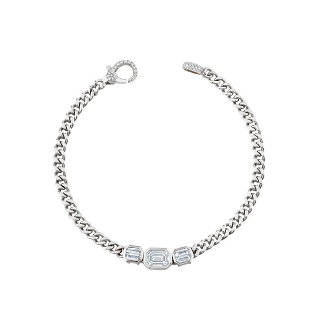 Diamond Baby Link Triple Illusion Bracelet