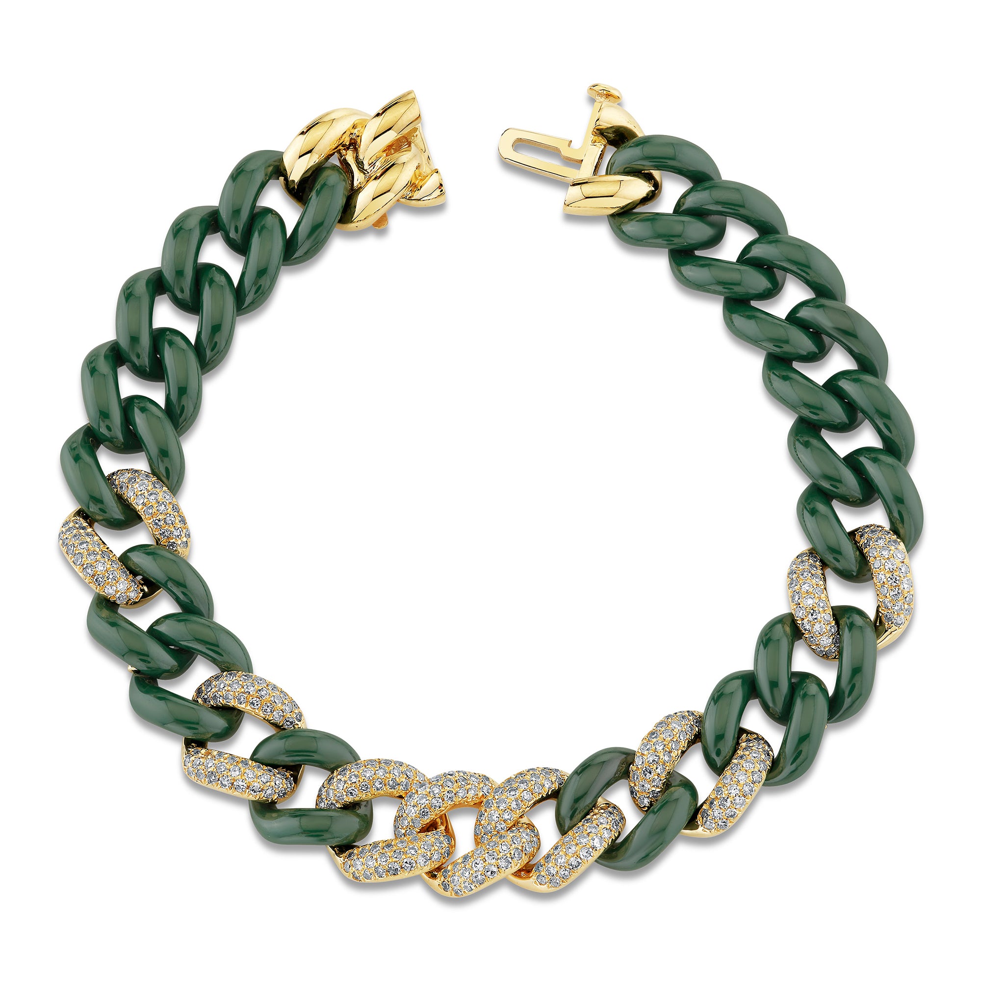 Green Ceramic Essential Link Bracelet