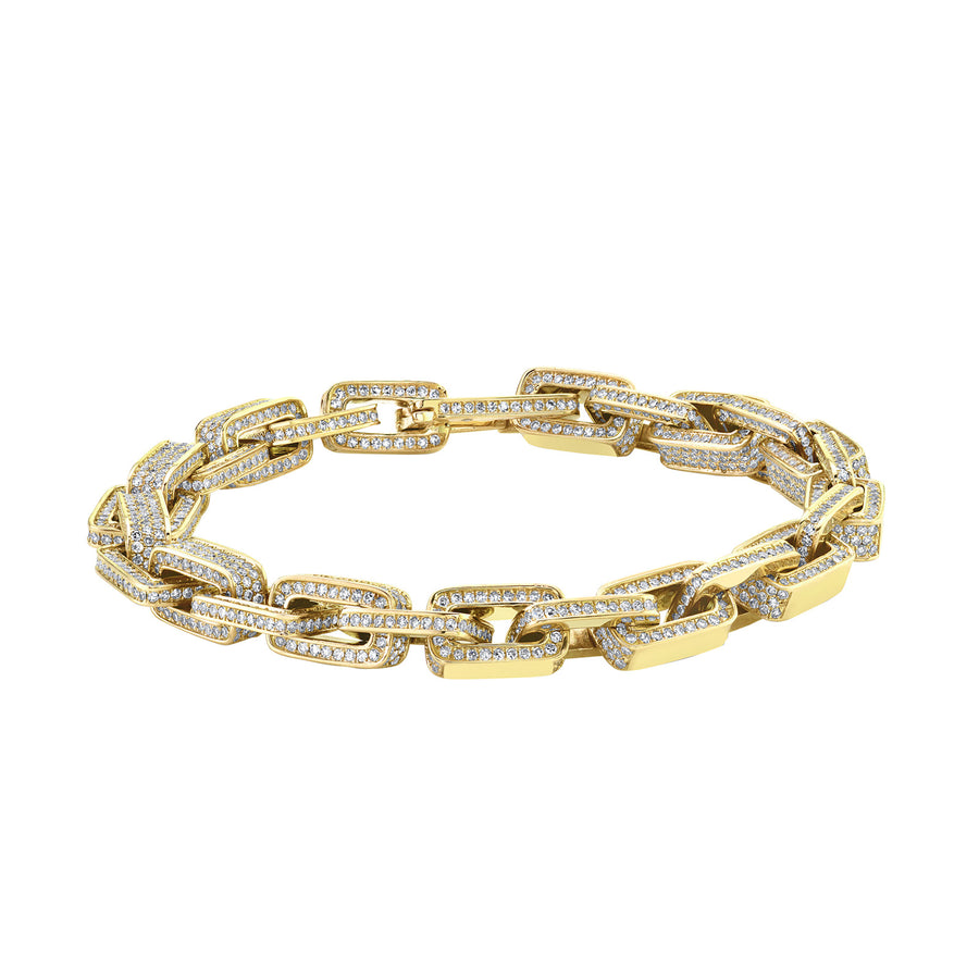 SHAY Deco Link Bracelet - Yellow Gold - Bracelets - Broken English Jewelry front view