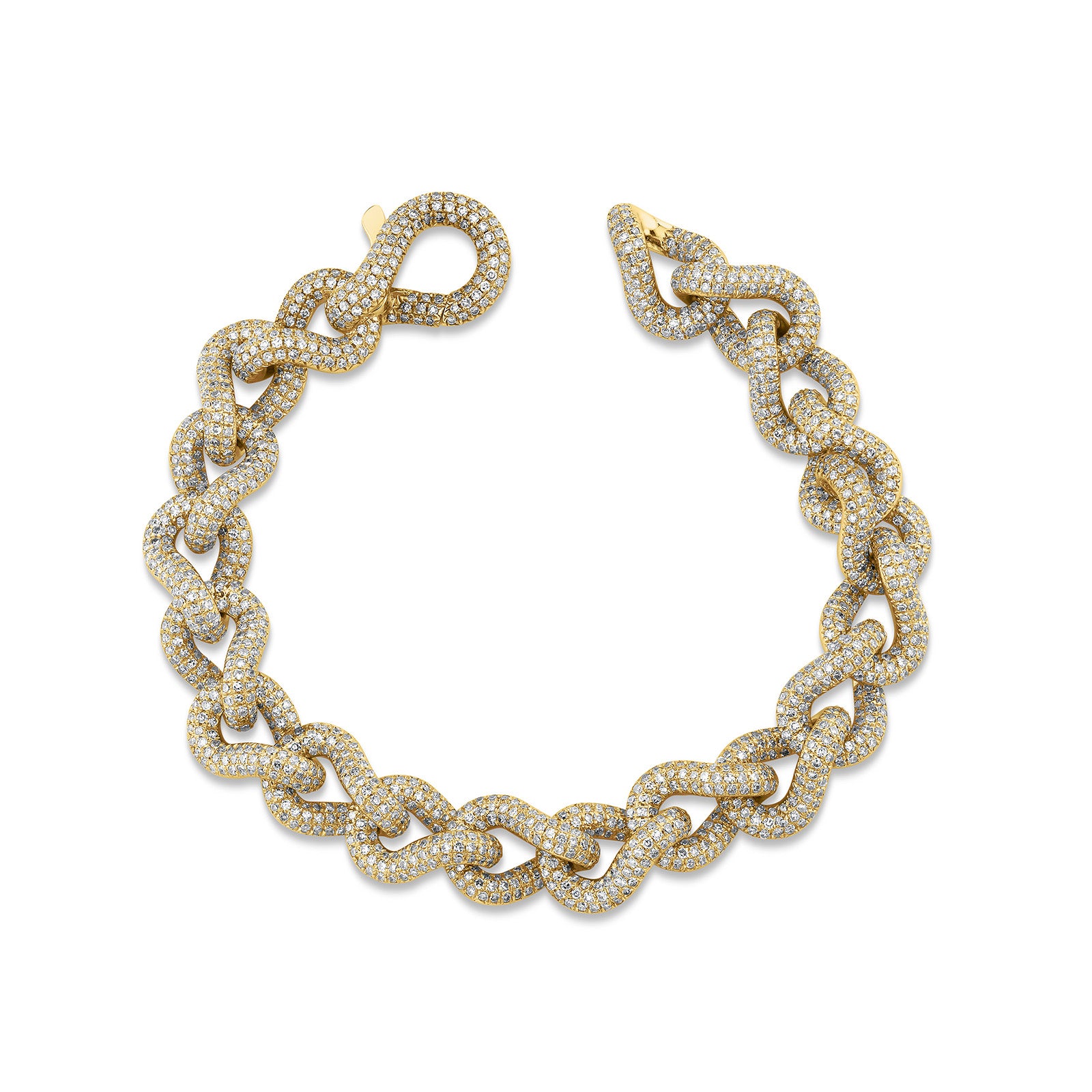 Pave Diamond Infinity Link Bracelet