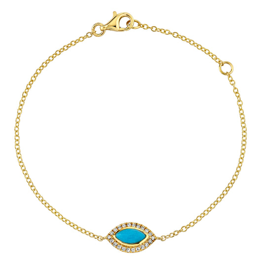 Evil Eye Bracelet - Turquoise - Main Img