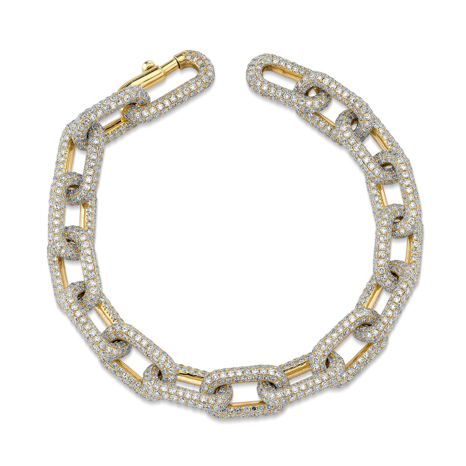 Pave Diamond Cable Link Bracelet