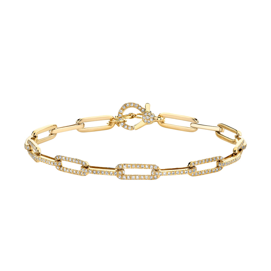Pave Flat Cable Link Bracelet
