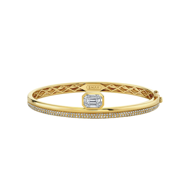 Diamond Floating Bezel Bangle