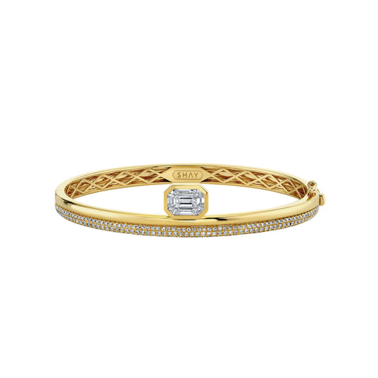 Diamond Floating Bezel Bangle - Main Img