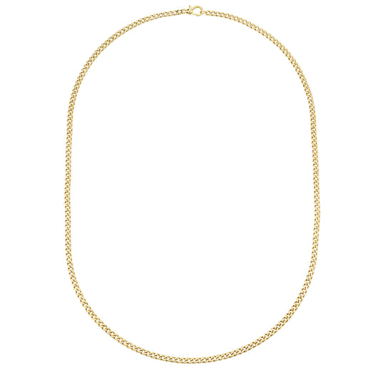 Solid Gold Baby Flat Link Curb Chain - Main Img