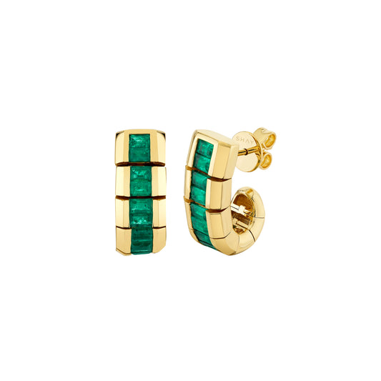 Emerald Harrods Exclusive Scales Huggie Earrings - Main Img