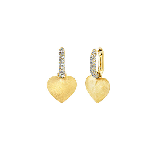 Diamond Link Heart Earrings - Main Img