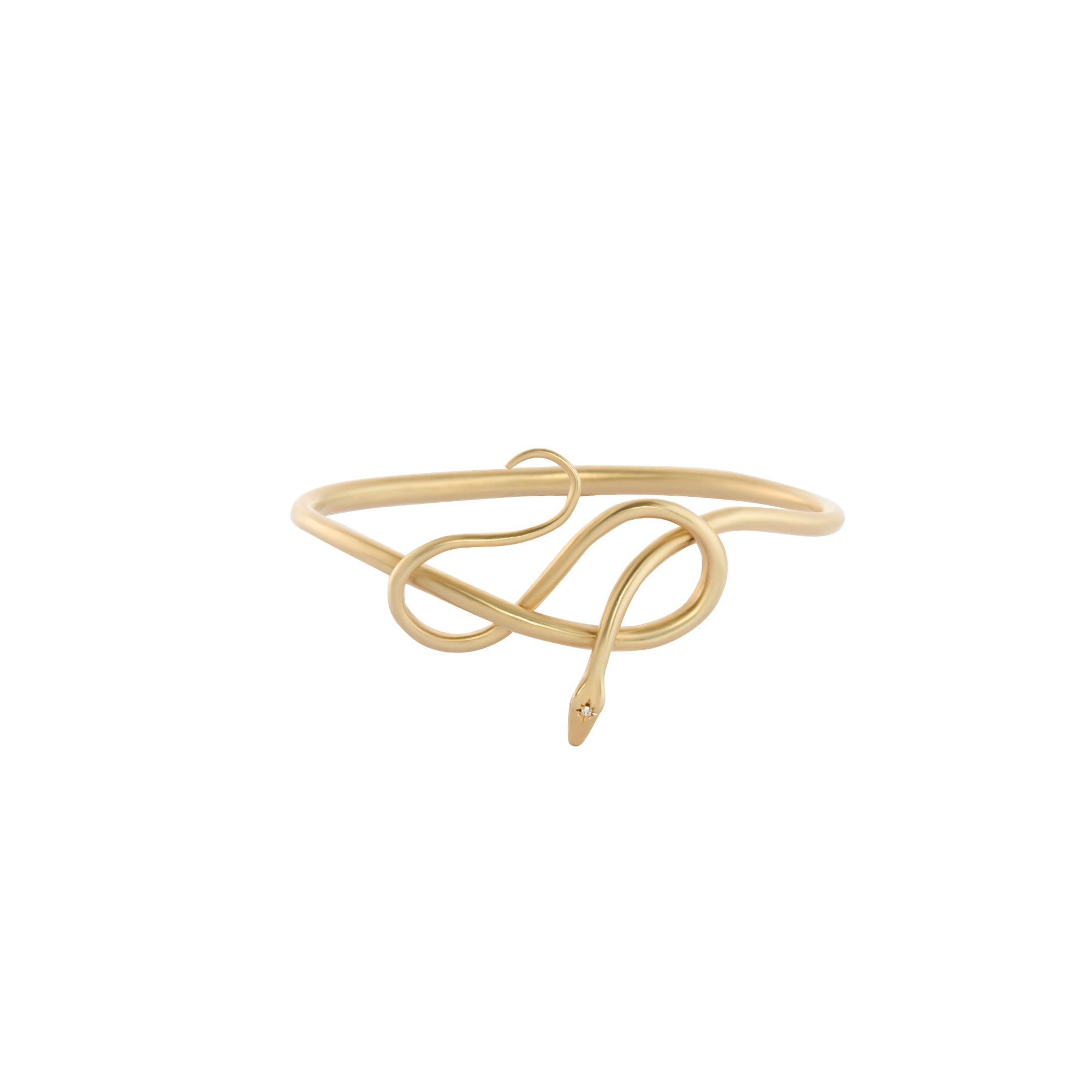 Diamond Eyes Serpent Bangle