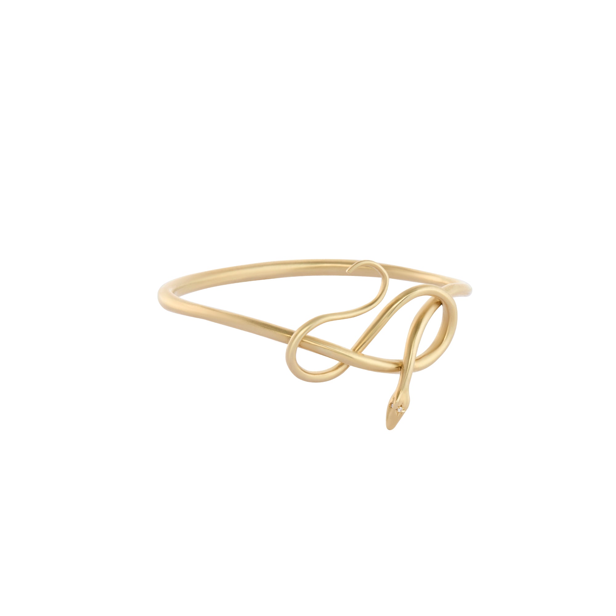 Diamond Eyes Serpent Bangle