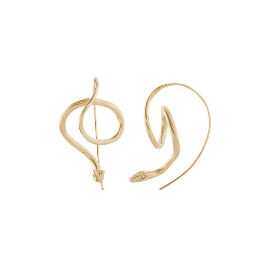 Diamond Serpent Earrings