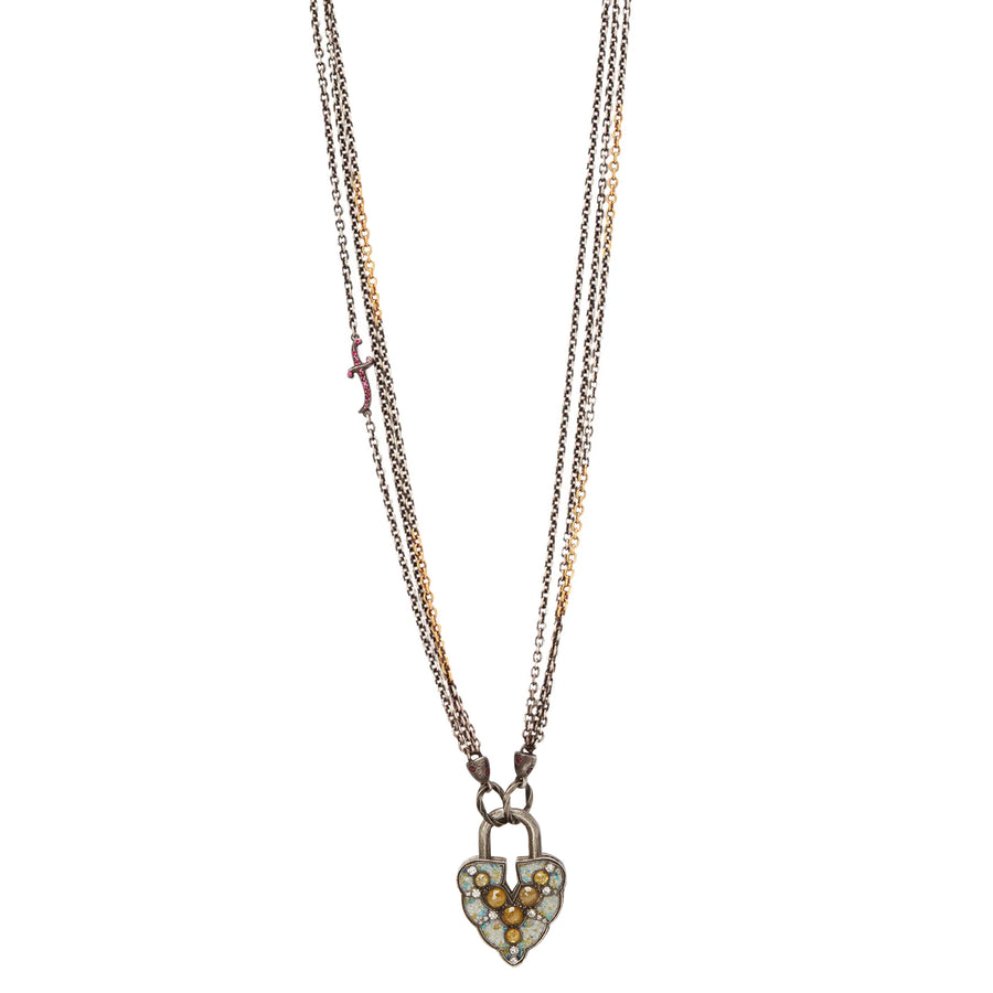 Sevan Bıçakçı Ruby Dagger Triple Delicate Chain with pendant
