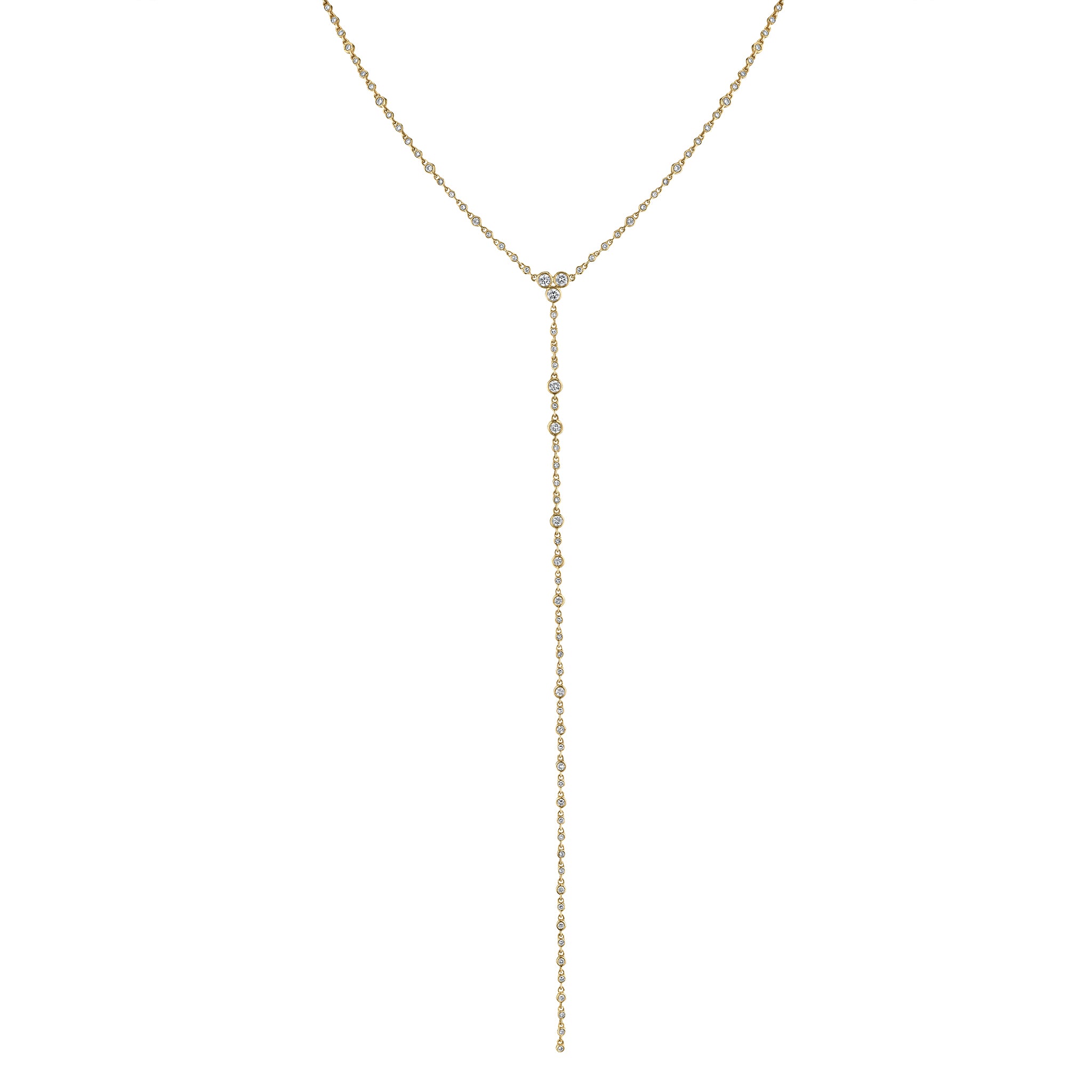Diamond Infinity Station Y Lariat Necklace