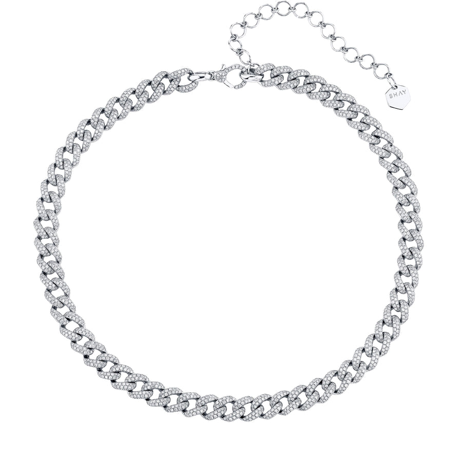 SHAY Medium Full Pave Diamond Link Necklace  - Necklaces - Broken English Jewelry