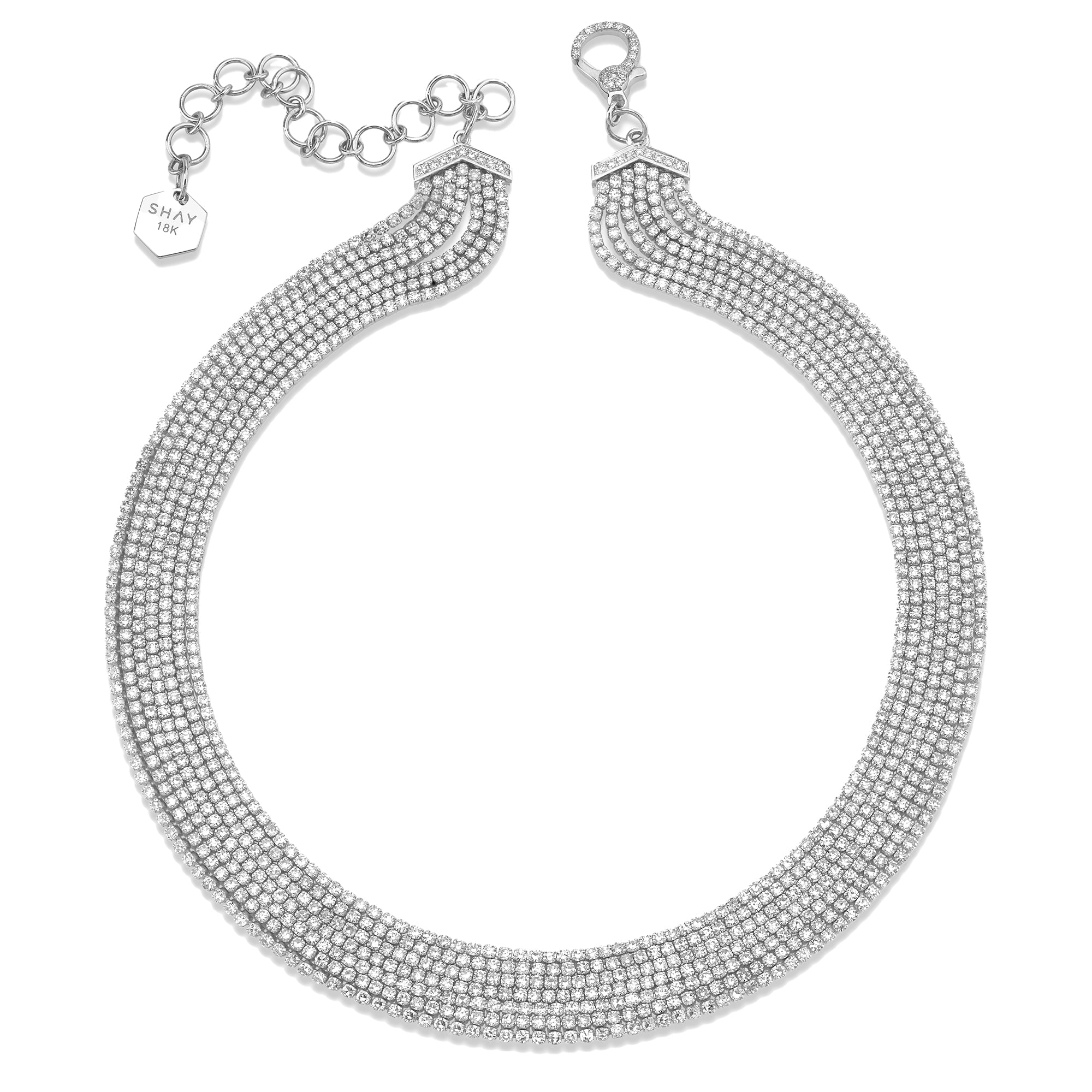 Seven Thread Stacks Diamond Necklace