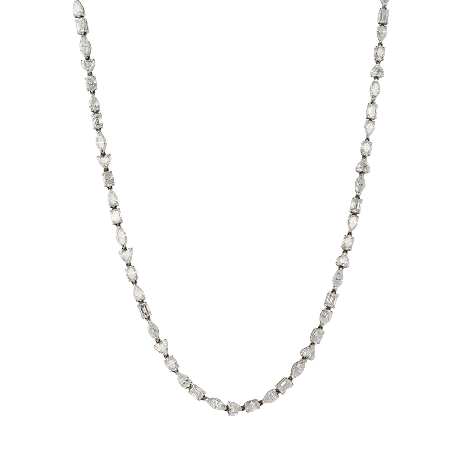 Mini Mixed Diamond Tennis Necklace