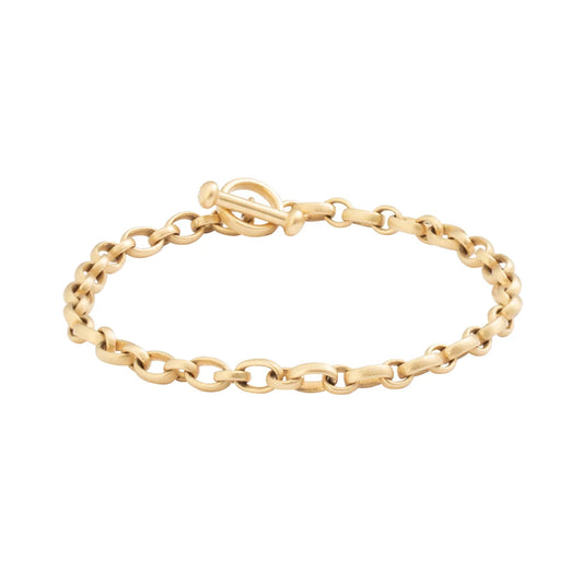 Handmade Signature Oval Link Toggle Bracelet - Main Img