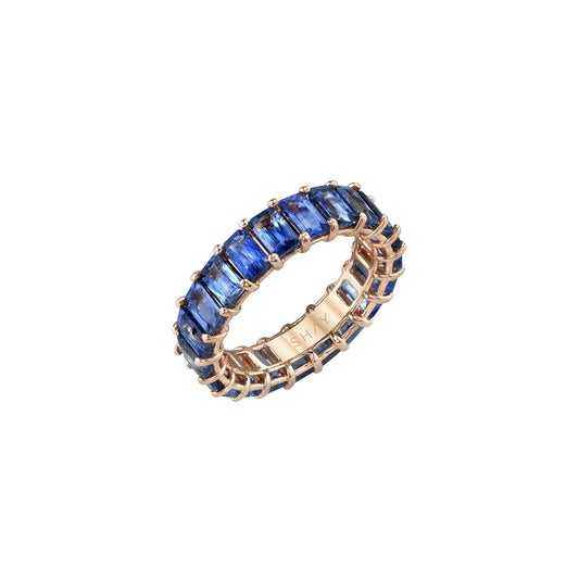 Blue Sapphire Eternity Band - Main Img