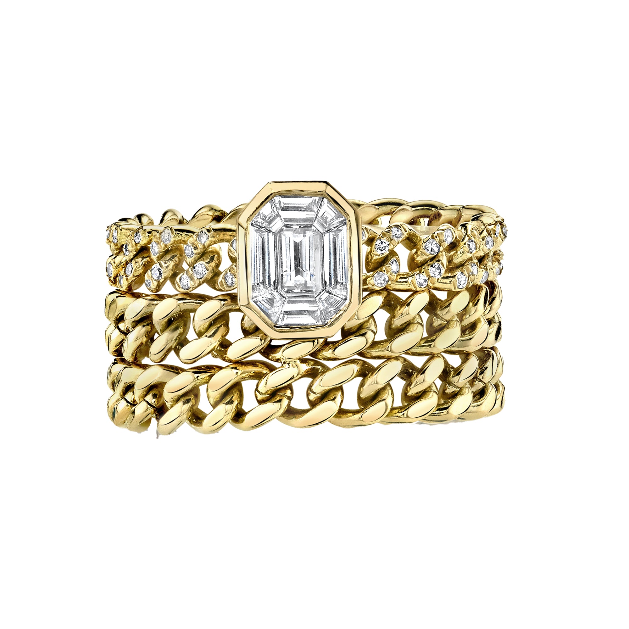 Triple Baby Link Illusion Ring